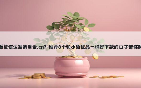 贷款软件不看征信认准备用金.cn?推荐8个和小象优品一样好下款的口子帮你解决资金问题