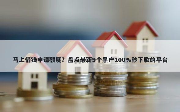 马上借钱申请额度？盘点最新9个黑户100%秒下款的平台