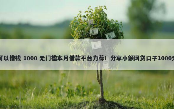 中山那里可以借钱 1000 无门槛本月借款平台力荐!分享小额网贷口子1000无门槛借款