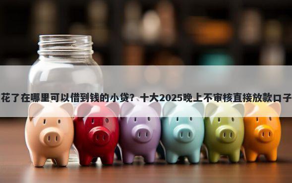 征信花了在哪里可以借到钱的小贷?十大2025晚上不审核直接放款口子推荐