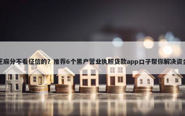 不看芝麻分不看征信的？推荐6个黑户营业执照贷款app口子帮你解决资金问题