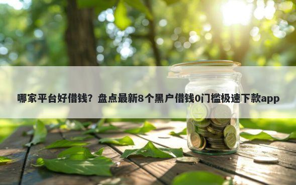 哪家平台好借钱？盘点最新8个黑户借钱0门槛极速下款app