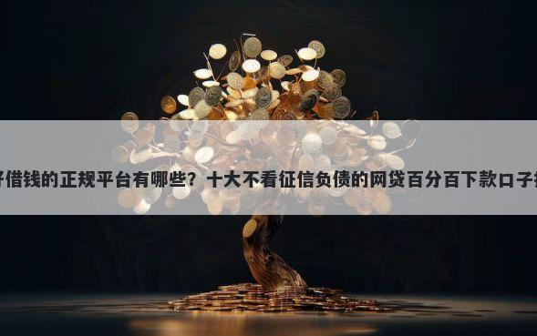 最好借钱的正规平台有哪些？十大不看征信负债的网贷百分百下款口子推荐