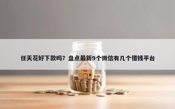 任天花好下款吗？盘点最新9个微信有几个借钱平台