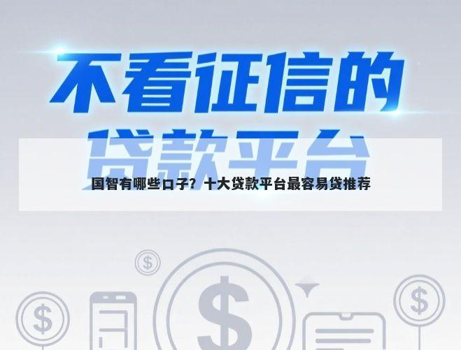 国智有哪些口子？十大贷款平台最容易贷推荐