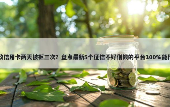 邮政信用卡两天被拒三次?盘点最新5个征信不好借钱的平台100%能借到