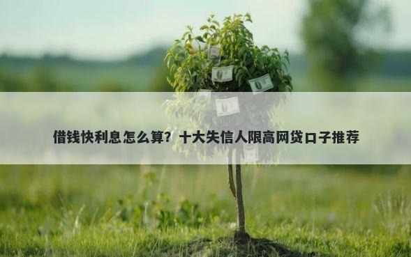 借钱快利息怎么算？十大失信人限高网贷口子推荐