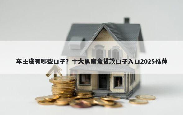 车主贷有哪些口子？十大黑魔盒贷款口子入口2025推荐