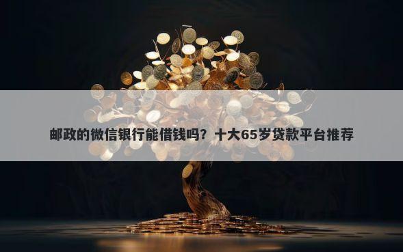 邮政的微信银行能借钱吗？十大65岁贷款平台推荐