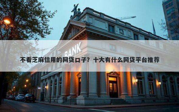 不看芝麻信用的网贷口子？十大有什么网贷平台推荐