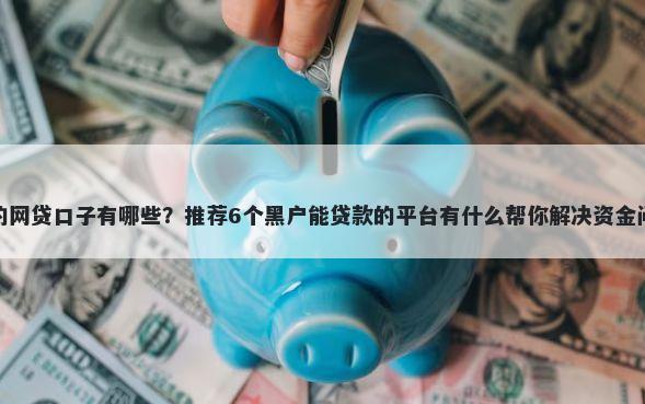 大的网贷口子有哪些？推荐6个黑户能贷款的平台有什么帮你解决资金问题