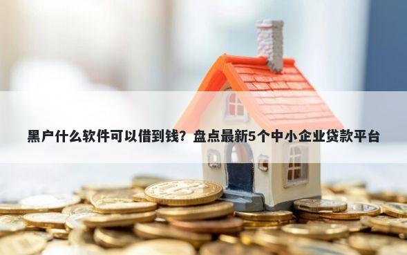 黑户什么软件可以借到钱?盘点最新5个中小企业贷款平台