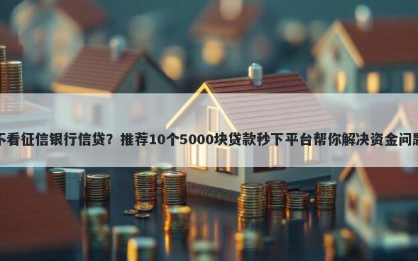 不看征信银行信贷？推荐10个5000块贷款秒下平台帮你解决资金问题