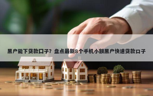 黑户能下贷款囗子？盘点最新8个手机小额黑户快速贷款口子