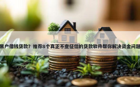 黑户借钱贷款？推荐8个真正不查征信的贷款软件帮你解决资金问题