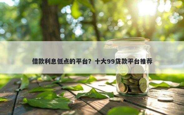 借款利息低点的平台？十大99贷款平台推荐