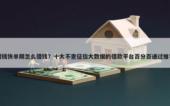 借钱快单期怎么借钱？十大不查征信大数据的借款平台百分百通过推荐