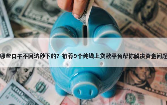哪些口子不回访秒下的？推荐9个纯线上贷款平台帮你解决资金问题