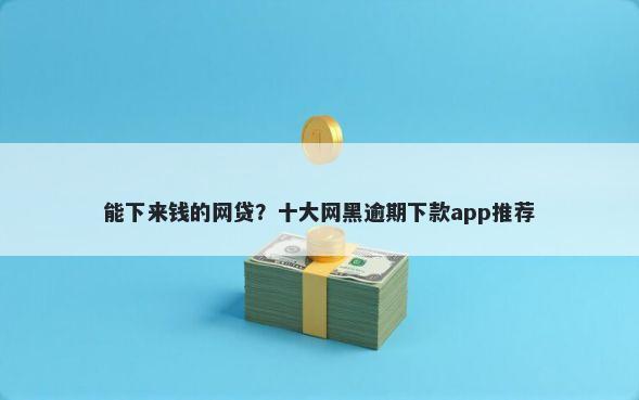能下来钱的网贷？十大网黑逾期下款app推荐
