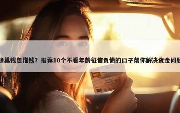 蜂巢钱包借钱？推荐10个不看年龄征信负债的口子帮你解决资金问题