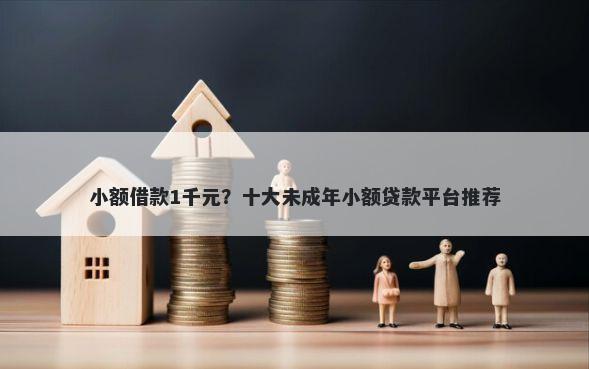 小额借款1千元?十大未成年小额贷款平台推荐