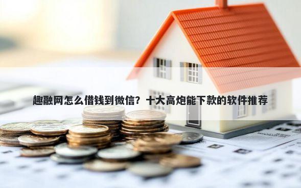 趣融网怎么借钱到微信？十大高炮能下款的软件推荐