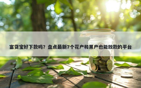 富贷宝好下款吗？盘点最新7个花户和黑户也能放款的平台