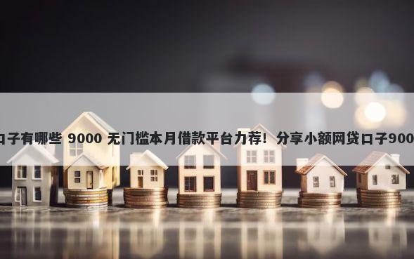 小白能贷的口子有哪些 9000 无门槛本月借款平台力荐!分享小额网贷口子9000无门槛借款