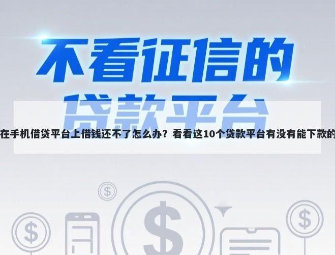在手机借贷平台上借钱还不了怎么办？看看这10个贷款平台有没有能下款的
