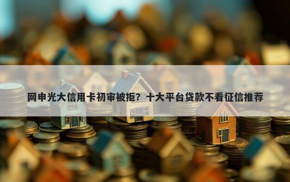 网申光大信用卡初审被拒？十大平台贷款不看征信推荐