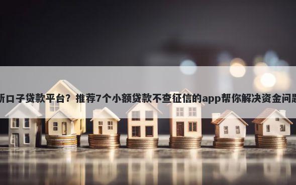 新口子贷款平台？推荐7个小额贷款不查征信的app帮你解决资金问题