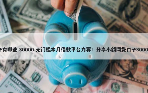 黑户包下口子有哪些 30000 无门槛本月借款平台力荐！分享小额网贷口子30000无门槛借款