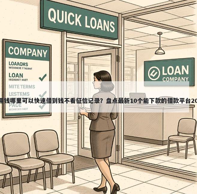 急用钱哪里可以快速借到钱不看征信记录？盘点最新10个能下款的借款平台2025