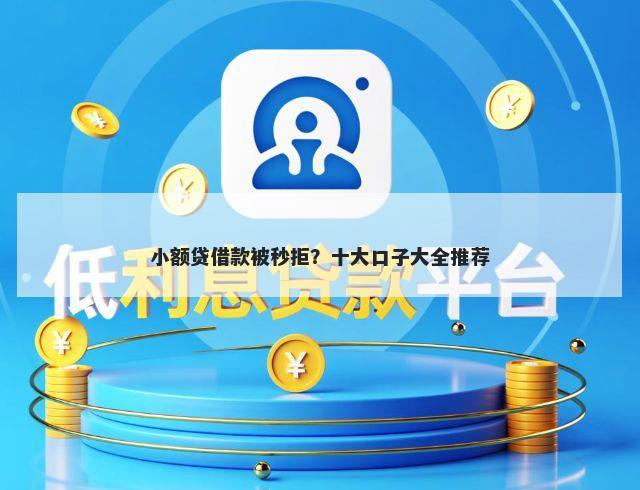 小额贷借款被秒拒？十大口子大全推荐