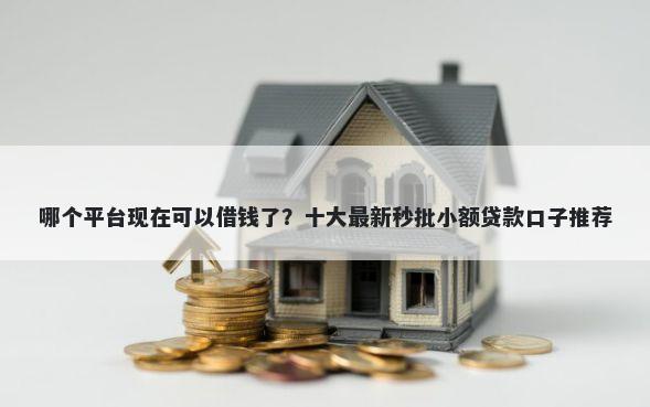 哪个平台现在可以借钱了？十大最新秒批小额贷款口子推荐