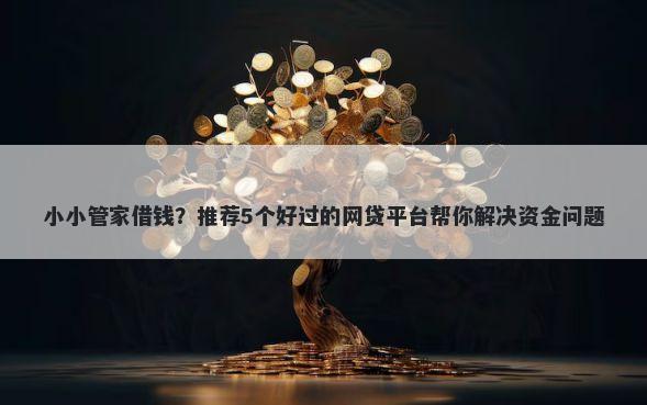 小小管家借钱？推荐5个好过的网贷平台帮你解决资金问题