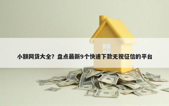 小额网贷大全?盘点最新9个快速下款无视征信的平台