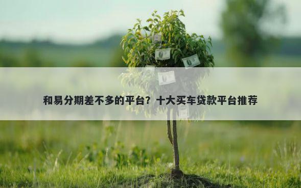 和易分期差不多的平台?十大买车贷款平台推荐