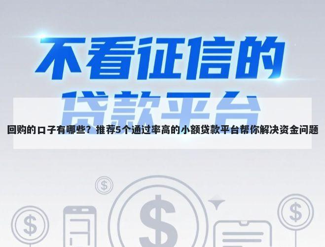 回购的口子有哪些？推荐5个通过率高的小额贷款平台帮你解决资金问题
