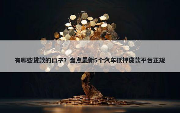 有哪些贷款的口子？盘点最新5个汽车抵押贷款平台正规