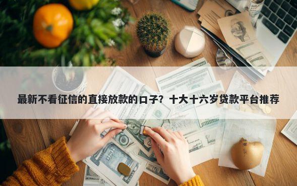 最新不看征信的直接放款的口子？十大十六岁贷款平台推荐