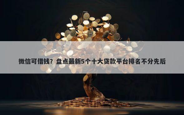 微信可借钱？盘点最新5个十大贷款平台排名不分先后
