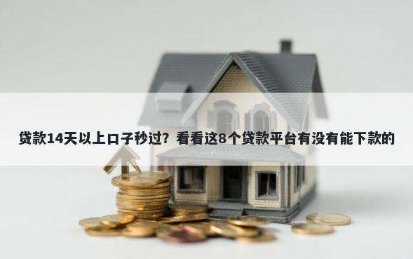 贷款14天以上口子秒过?看看这8个贷款平台有没有能下款的