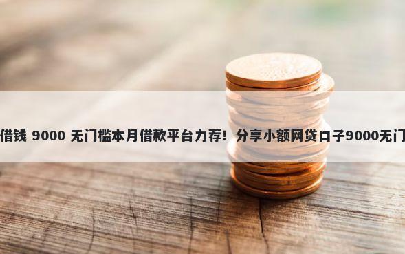 在瑞丽借钱 9000 无门槛本月借款平台力荐!分享小额网贷口子9000无门槛借款