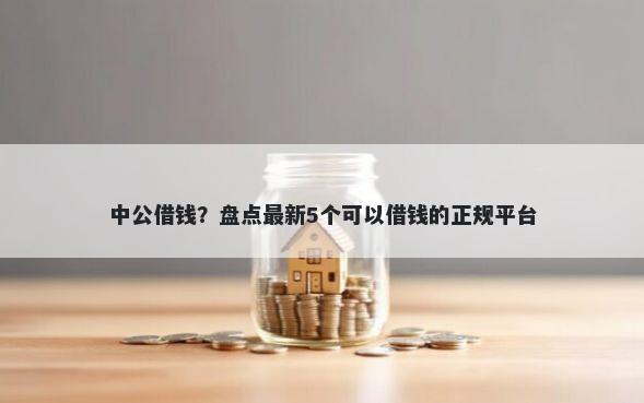 中公借钱？盘点最新5个可以借钱的正规平台