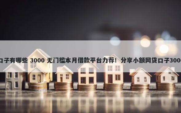 学生网贷大口子有哪些 3000 无门槛本月借款平台力荐！分享小额网贷口子3000无门槛借款