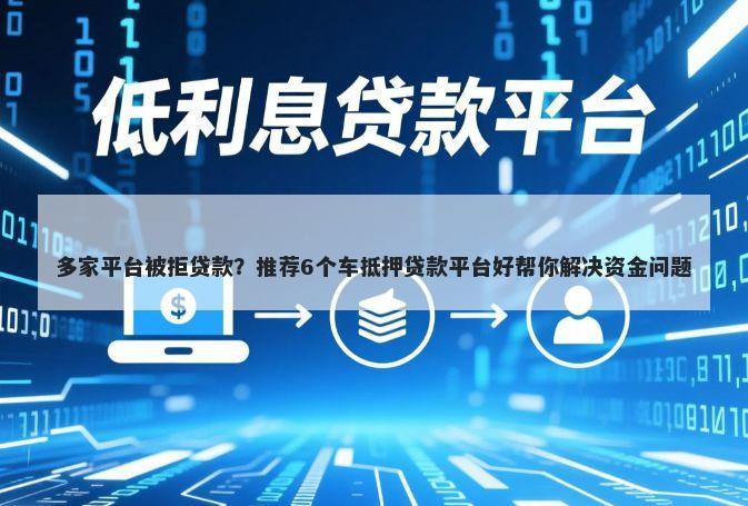 多家平台被拒贷款？推荐6个车抵押贷款平台好帮你解决资金问题