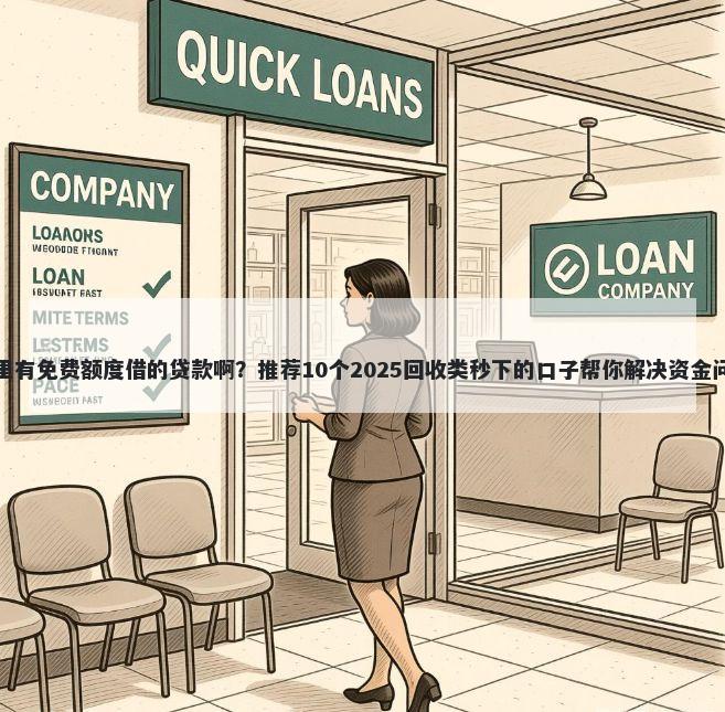 哪里有免费额度借的贷款啊？推荐10个2025回收类秒下的口子帮你解决资金问题
