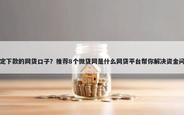 一定下款的网贷口子？推荐8个微贷网是什么网贷平台帮你解决资金问题