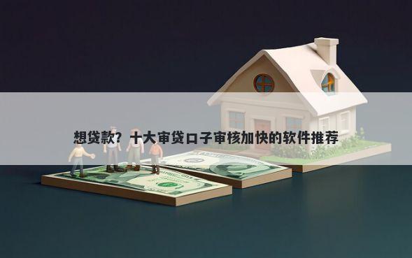 想贷款？十大审贷口子审核加快的软件推荐